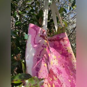 Pink and Yellow Splatter Tote Bag